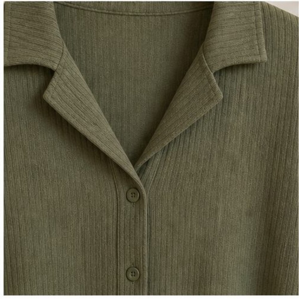 Olive Ruffle Blouse - Picture 4 of 6
